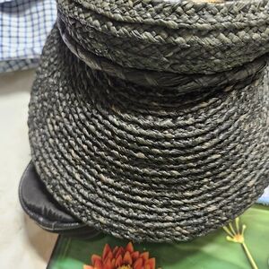 Betmar Black Hat with Floral Accent